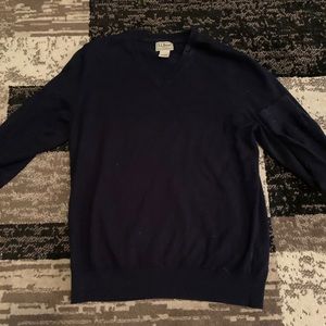 L.L. Bean Navy V-neck Sweater